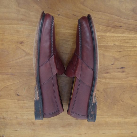 Men's LL Bean Cordovan Colored Leather Penny Loafers Size 10.5D - Picture 6 of 10
